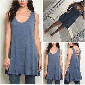 INDIGO TUNIC TOP OR MINI DRESS